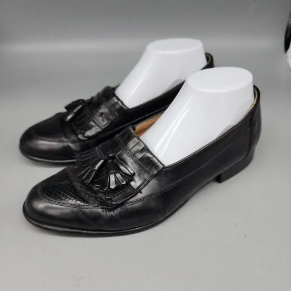 Bostonian Florentine Italian Loafers Size 8.5 Bostonian Florentine Kiltie Tassel Loafers Shoes Chestnut  main image 3